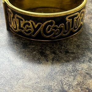 Juicy Couture Black and Gold Cuff Bracelet